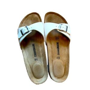 White Cushionaire Sandals
